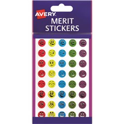 Label Avery Merit Blister Pack Mini Smiley Faces 18Mm