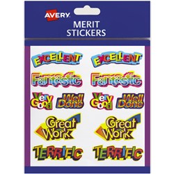 Label Avery Merit Blister Pack Caption Shapes