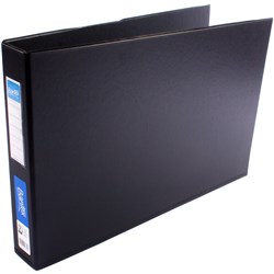 Bantex Black A3 2D Ring 38mm Landscape PVC Binder