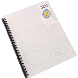 Display Book A4 Jewel Refillable 30 Pocket Clear