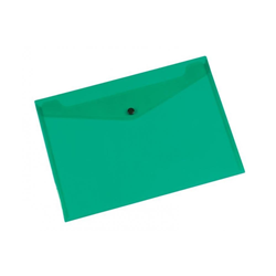 A4 Polyprop Doculope Wallet W/Button Green