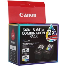 Canon PG-640 Black/CL-641 Colour Ink Cartridge Combo Pack