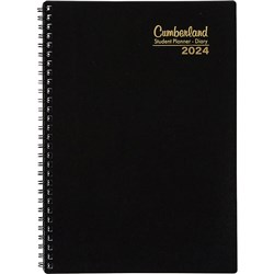 Cumberland 2024 Student B5 Week To View Black Wiro Diary