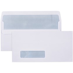 Cumberland DLX 120x235mm Window Secretive Press Seal Envelopes