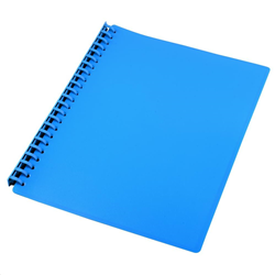 A4 Blue 20 Pocket Refillable Display Book