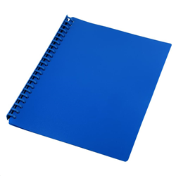 A4 Navy Blue 20 Pocket Refillable Display Book