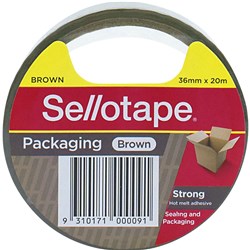 Sellotape HOT-MELT ADHESIVE Packaging Tape 36mmx20m Brown