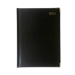 Debden 2025 Classic Manager 1200 Quarto Day To A Page Black Diary