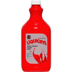 Paint Liquicryl 2 Litre Fluro Scarlet Red