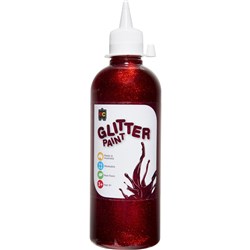 Ec Glitter Paint 500Ml Red