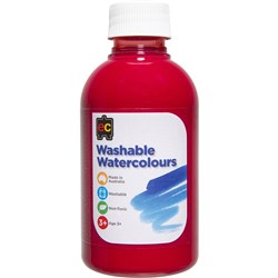 Ec Red Washable Watercolour Paint 250Ml