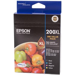 Epson 200XL 4 Colour High Yield Ink Cartridge Value Pack