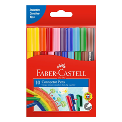 Faber-Castell Connector Pen Markers Assorted Pack of 10