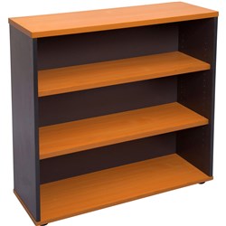Rapid Worker Cherry/Ironstone 900x315x900mm Open Bookcase
