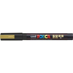 Uni Posca Paint Marker PC-3M  Fine 1.3mm Bullet Tip  Gold