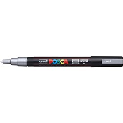 Uni Posca Paint Marker PC-3M  Fine 1.3mm Bullet Tip  Silver