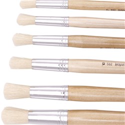 Jasart #7 582 Hog Bristle Round Paint Brushes