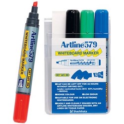 Artline 579 Asst Wallet 4 Whiteboard Markers