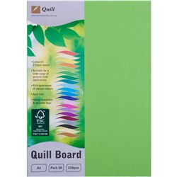 Quill Lime A4 210gsm Board