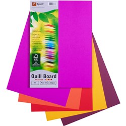 Quill Board 210Gsm A4 Hot Assorted Colours