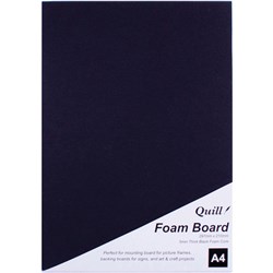 Quill Black A4 5mm Foam Board