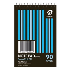 Olympic SP60 76x112mm 90 Page Spiral Notebooks