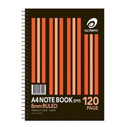 Olympic SP95 120 Page A4 297x210 Spiral Notebooks