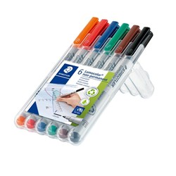 Staedtler Lumocolor 316 6 Assorted Fine Non-Permanent OHP Marker