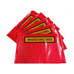 Stylus 7022 115x165mm Invoice Enclosed Red Adhesive Packing Envelopes