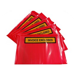 Stylus 7022 115x165mm Invoice Enclosed Red Adhesive Packing Envelopes