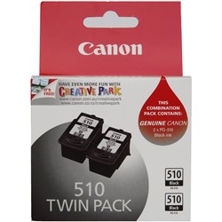 Canon PG510 Black Ink Cartridge Twin Pack