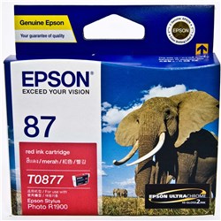 Ink Epson T0877 Red Ultrachrome Hi-Gloss