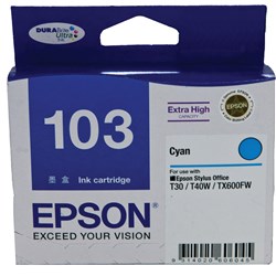 Ink Epson 103 Cyan Extra High Capacity