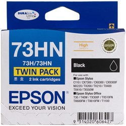 Ink Epson 73Hn Black Hi-Yield Twin Pack