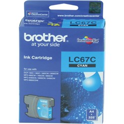 Brother LC-67 Cyan Ink Cartridge