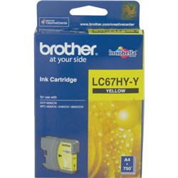 Brother LC-67 Yellow Hi-Yield Ink Cartridge