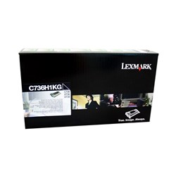 Toner Lexmark C736H1Kg C736/C738 Black High Yield