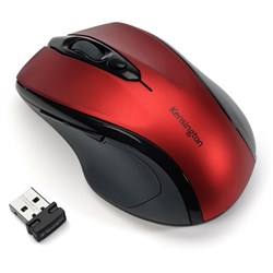 Kensington Pro Fit Mouse Wireless Mid Size Ruby Red