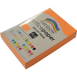 Rainbow A4 80gsm Fluoro Orange Copy Paper