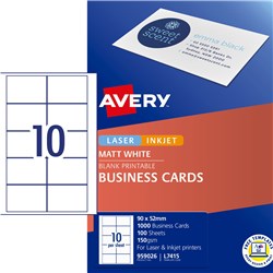 Business Card Avery Laser L7415 90X52mm