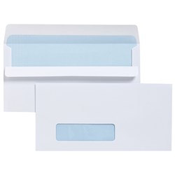 Envelope 11B 90X145mm White Windowface S