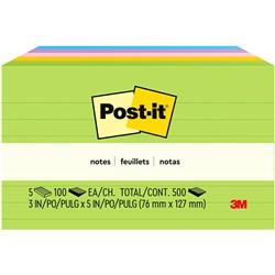 Post-It Ultra 635-5AU 76x123mm Lined Adhesive Notes