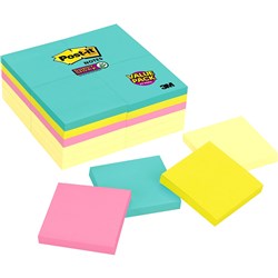 Post-It Miami 654-24SSCYM 75x75mm Super Sticky Adhesive Notes