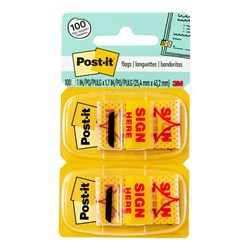 Flag Post-It Twin Pack 680-sh2 Sign Here