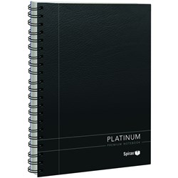 Notebook Spirax 400 Platinum A4 Black 200 Page