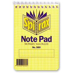 Spirax 560 112x77mm 96pg Pocket Notebook