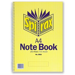 Notebook Spirax 595A A4 297X210mm 240Pg