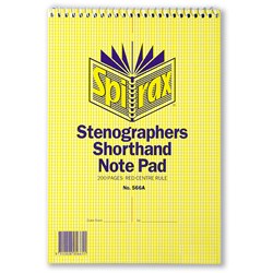 Notebook Spirax Stenographers 566A 225X152mm 200Pg