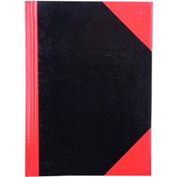 Cumberland A6 Feint Gloss Red & Black 100 Leaf Notebook