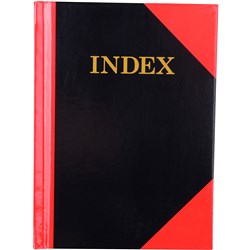 Cumberland A6 Indexed Gloss Red & Black 100 Leaf Notebook